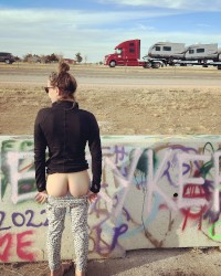 Public Butt Flashing photo