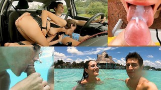 Roadtrip Sucking, Flashing and Public Blowjob - Amateur Couple MySweetApple