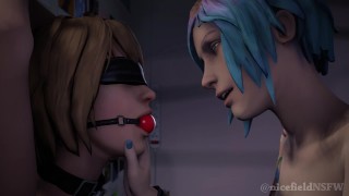 A vida é estranha: a primeira noite de BDSM (Max x Chloe) animação SFM