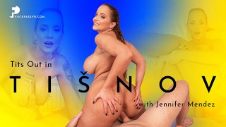 FuckPassVR - Busty Czech hottie Jennifer Mendez pleases your cock with her tits and wet pussy in VR