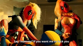 Deadpool contre Wolverine. Combat Sexual fou - Facesitting, Creampie - MollyRedWolf