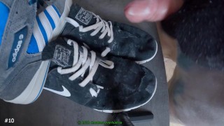 12 Cumshots on black nike janoski max