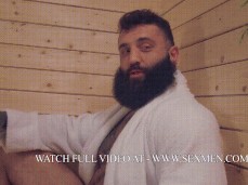 Buff, bearded, tatted, hung Markus Kage seduces Ryan Bailey 0034  sauna gif