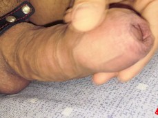 Sasha stroking his uncut cock 0101-1  foreskin play gif