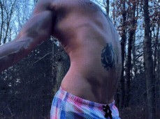 bearded muscle hunk Thane Rivers has got a huge tent in his pants 0007-1 5 gif